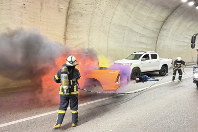 Amasra Tüneli'nde trafik kazası tatbikatı